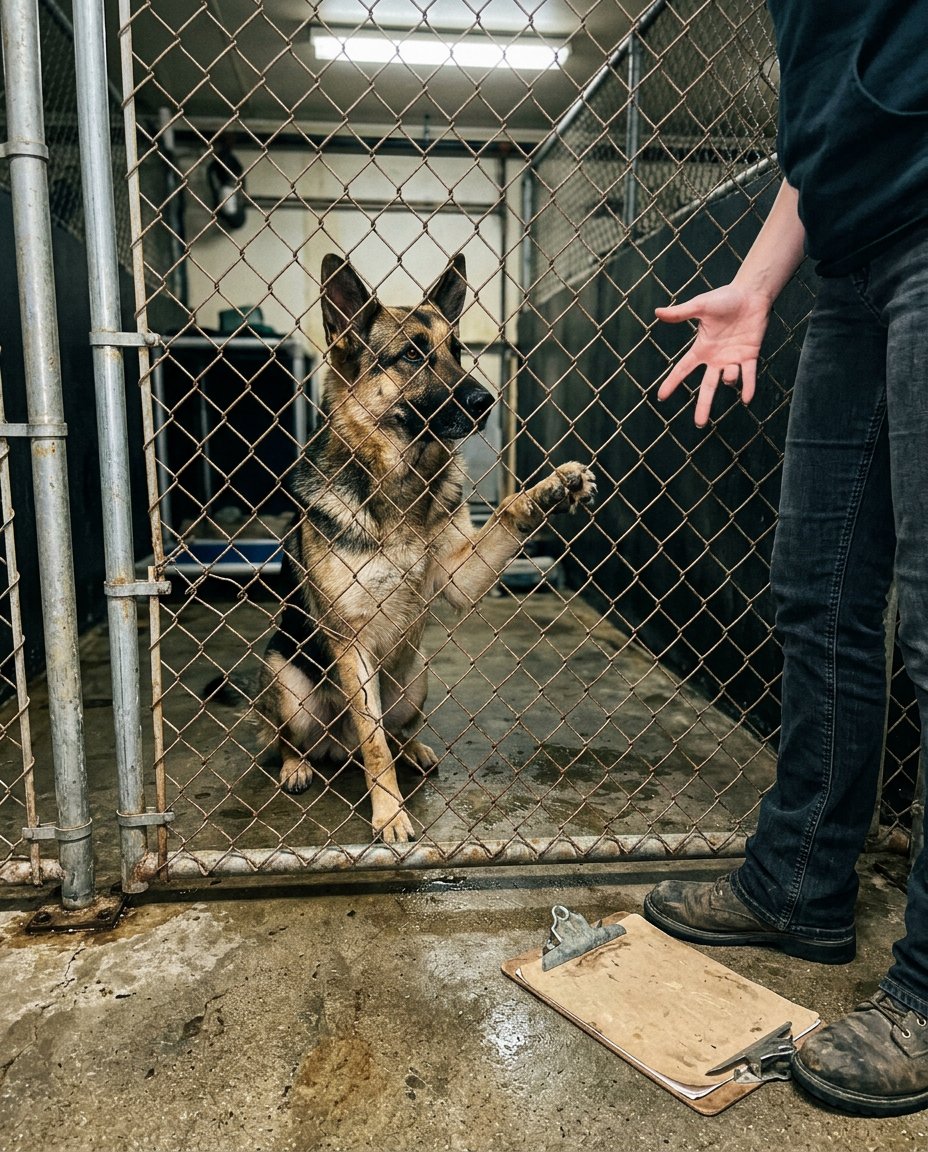 A military K9 went missing overseas two years ago. A shelter volunteer gave him a hand signal she wasn’t supposed to know — and he responded instantly.