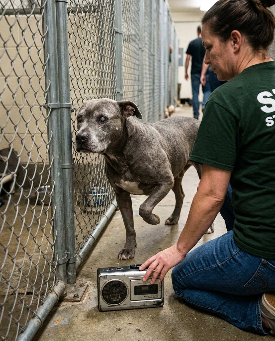 A woman adopted a blind senior dog from a high-kill shelter. Three days later, it walked straight to a box in her attic she’d never opened.